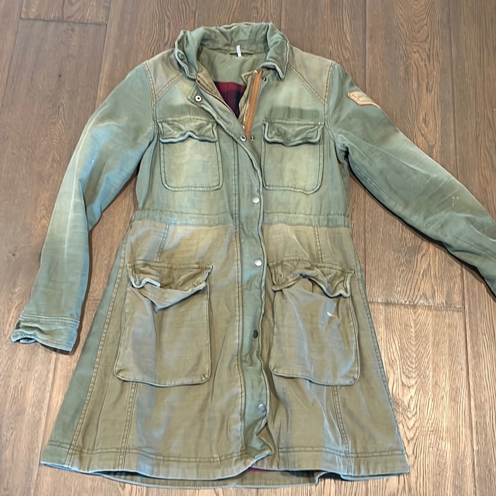 Free people green jacket!